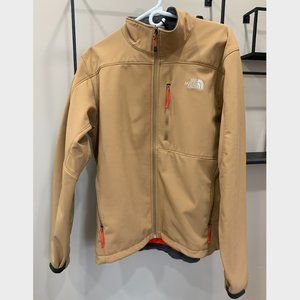 North Face Khaki and Orange Softshell Jacket